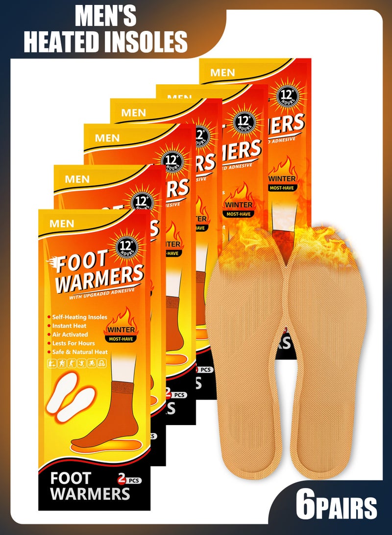 6 Pair Disposable Foot Warmer Value Pack, Safe Fast Heat, 10 Hours of Warmth - Image 1